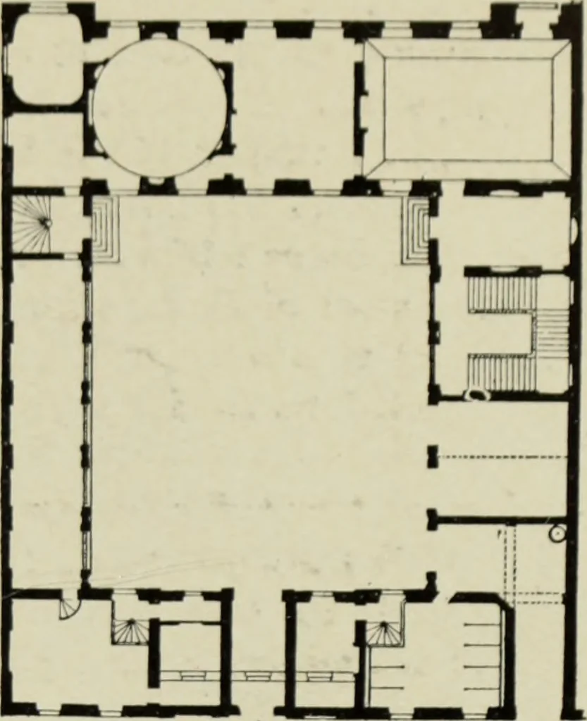 An illustration from The architecture of the Renaissance in France; a history of the evolution of the arts of building, decoration and garden design under classical influence from 1495 to 1830, 1911, leaf 30