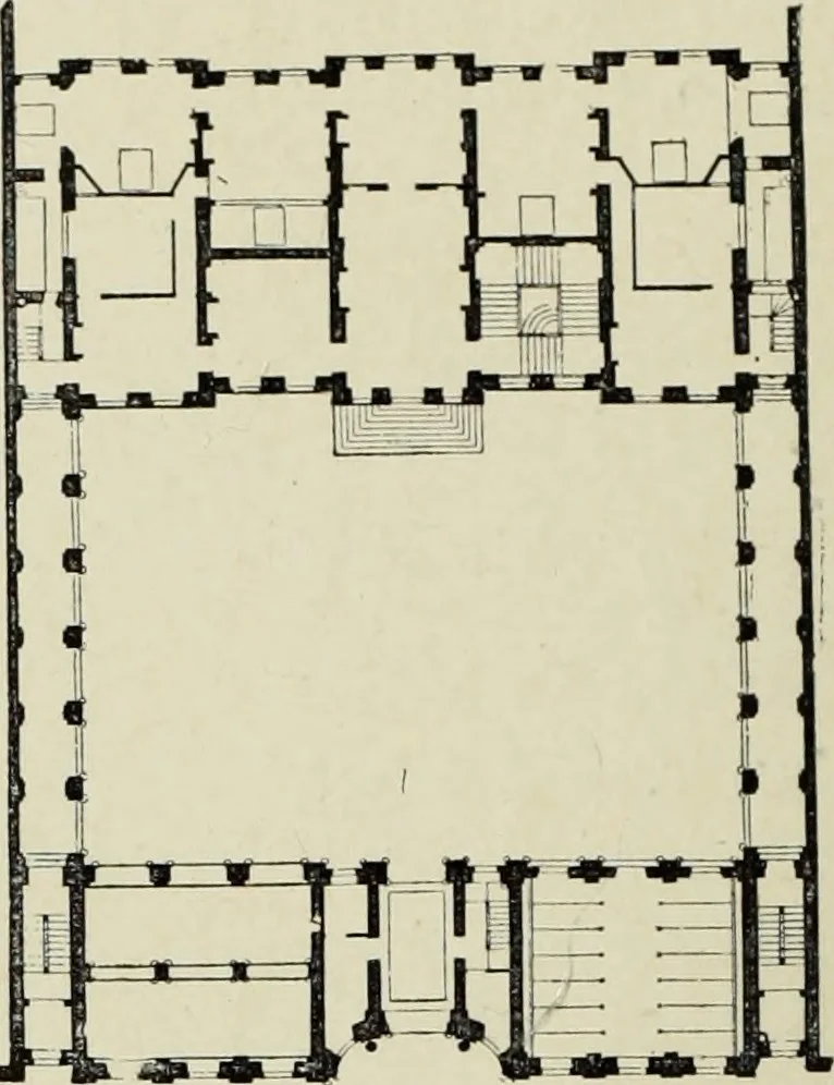 An illustration from The architecture of the Renaissance in France; a history of the evolution of the arts of building, decoration and garden design under classical influence from 1495 to 1830, 1911, leaf 33