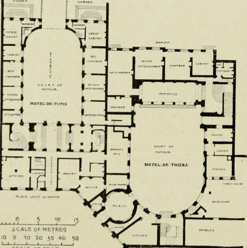 An illustration from The architecture of the Renaissance in France; a history of the evolution of the arts of building, decoration and garden design under classical influence from 1495 to 1830, 1911, leaf 85
