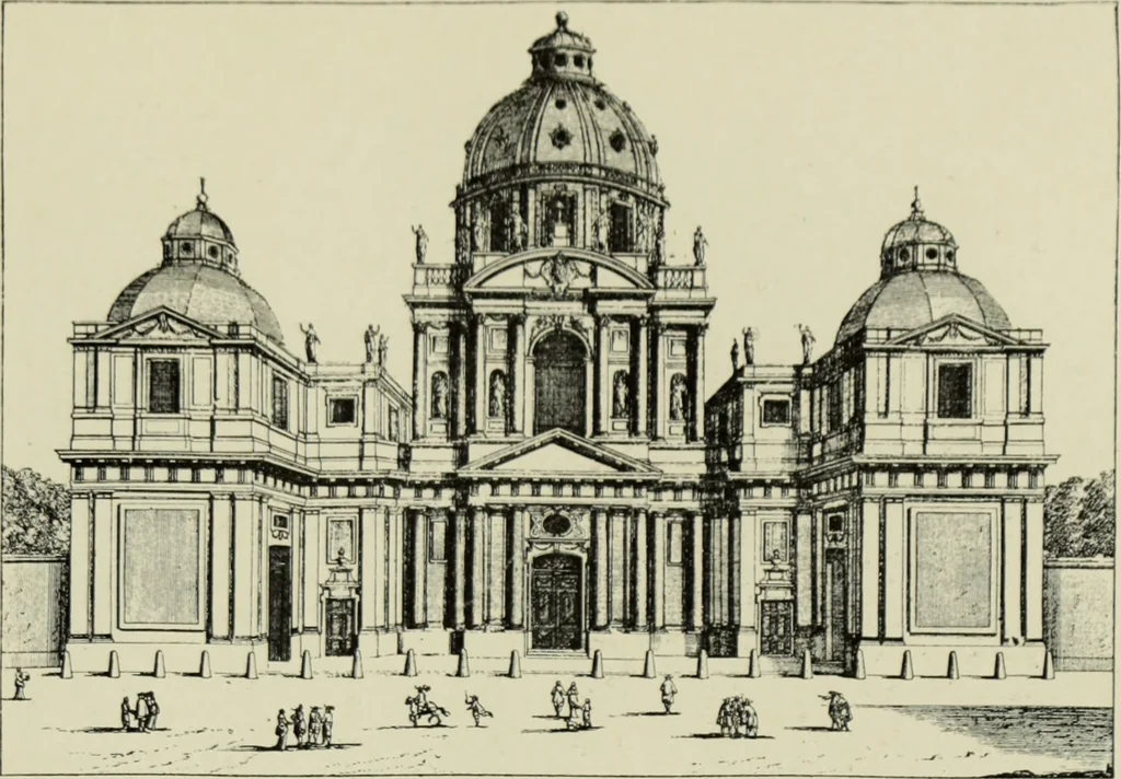 An illustration from The architecture of the Renaissance in France; a history of the evolution of the arts of building, decoration and garden design under classical influence from 1495 to 1830, 1911, leaf 92