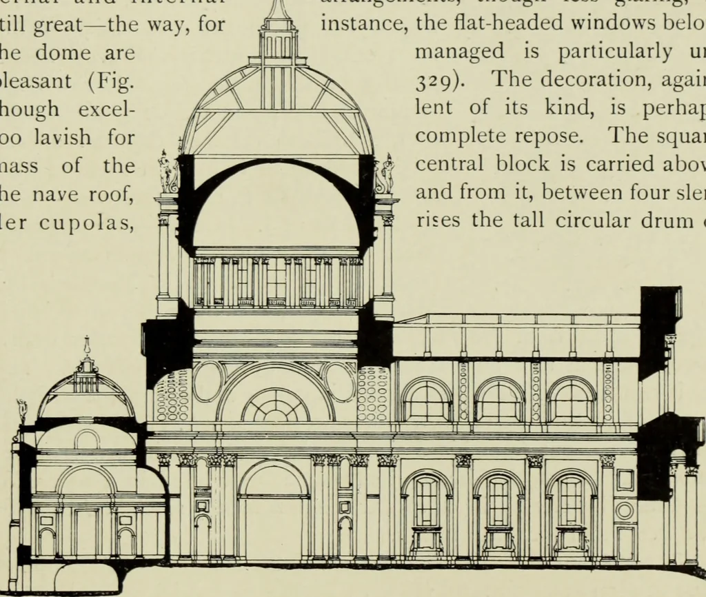 An illustration from The architecture of the Renaissance in France; a history of the evolution of the arts of building, decoration and garden design under classical influence from 1495 to 1830, 1911, leaf 96