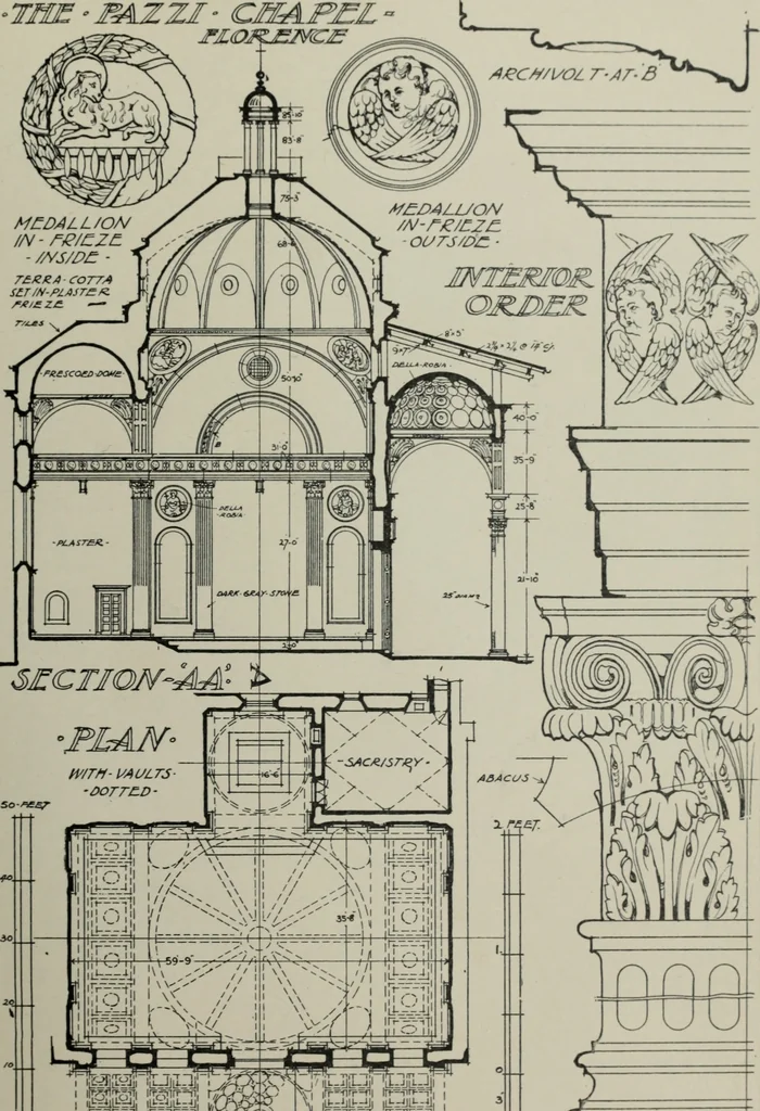 An illustration from The architecture of the renaissance in Italy : a general view for the use of students and others, 1909, leaf 56