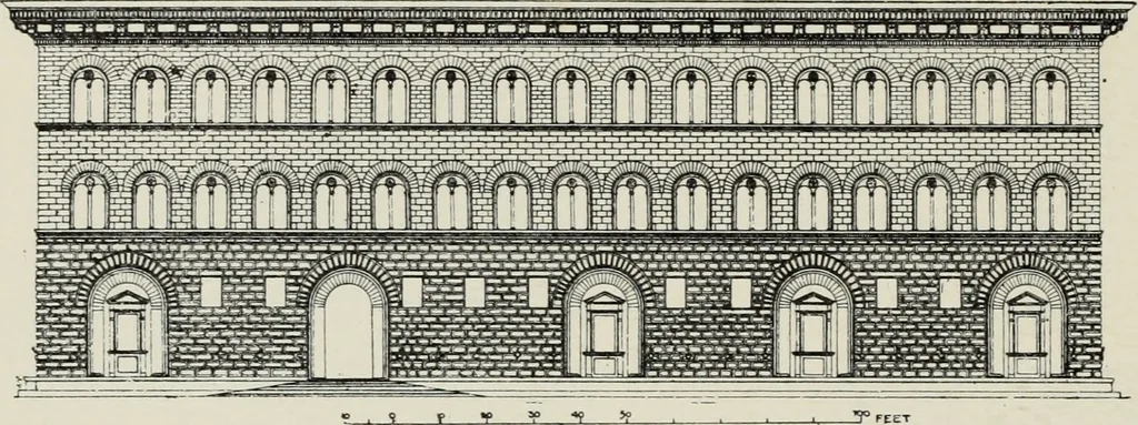 An illustration from The architecture of the renaissance in Italy : a general view for the use of students and others, 1909, leaf 77