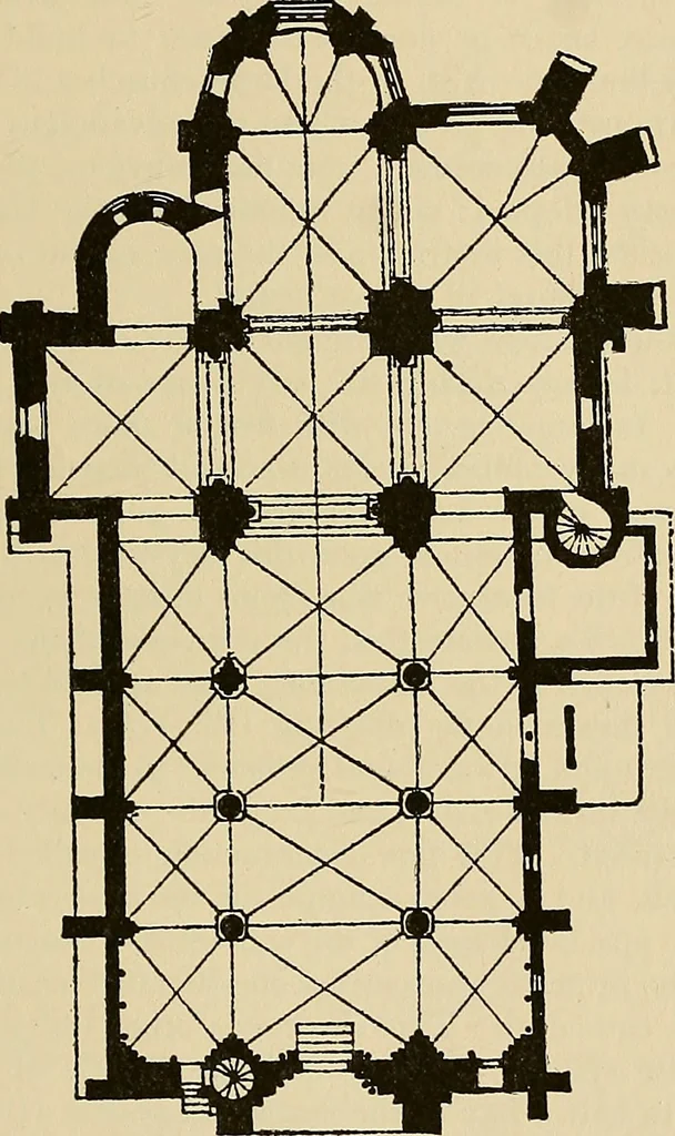 An illustration from Medieval architecture, its origins and development, with lists of monuments and bibliographies, 1909, leaf 126