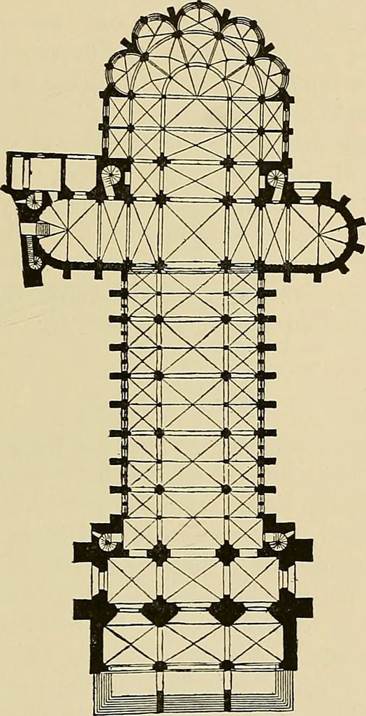 An illustration from Medieval architecture, its origins and development, with lists of monuments and bibliographies, 1909, leaf 130