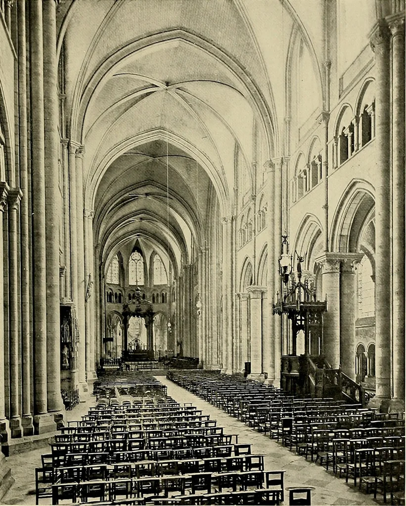An illustration from Medieval architecture, its origins and development, with lists of monuments and bibliographies, 1909, leaf 138