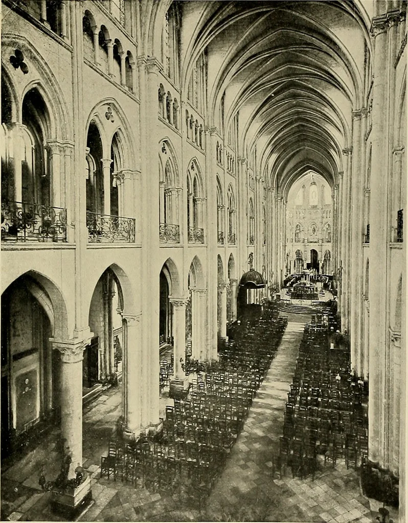 An illustration from Medieval architecture, its origins and development, with lists of monuments and bibliographies, 1909, leaf 142