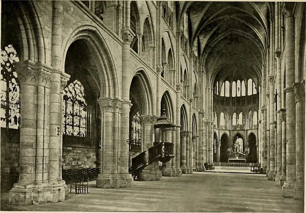 An illustration from Medieval architecture, its origins and development, with lists of monuments and bibliographies, 1909, leaf 148