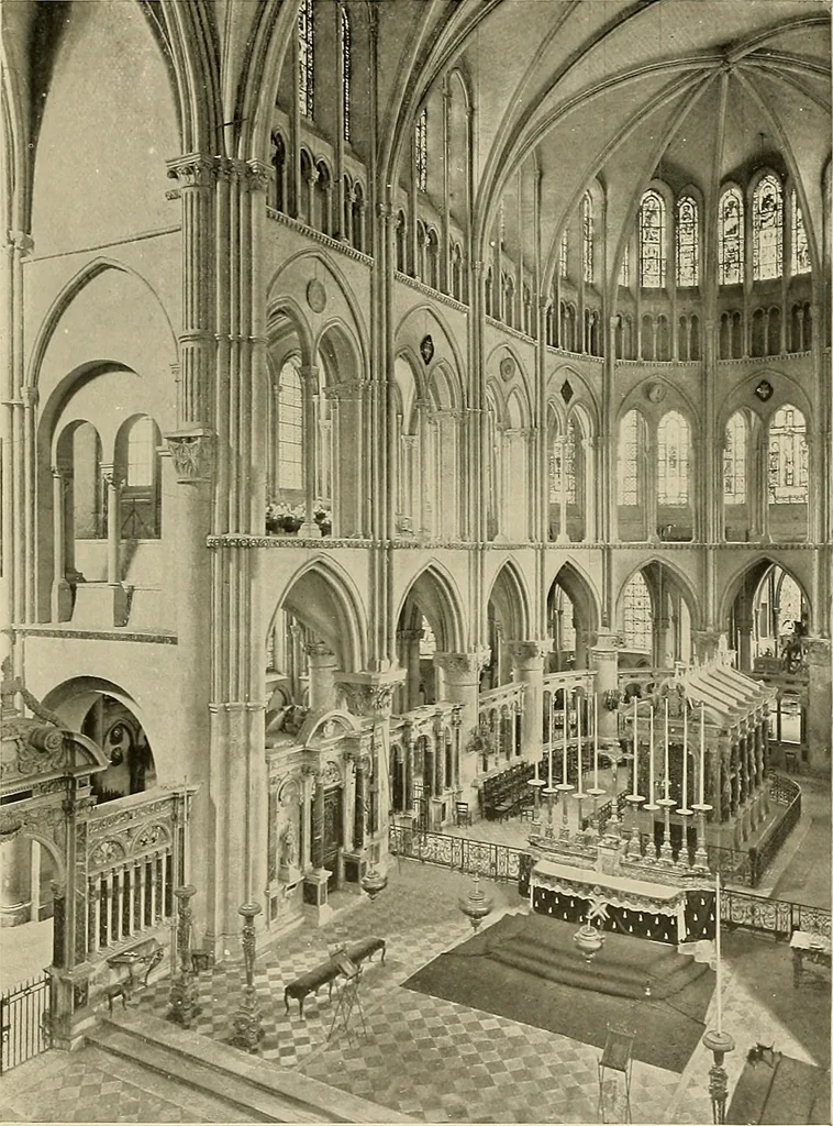 An illustration from Medieval architecture, its origins and development, with lists of monuments and bibliographies, 1909, leaf 152