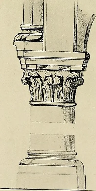 An illustration from Medieval architecture, its origins and development, with lists of monuments and bibliographies, 1909, leaf 154