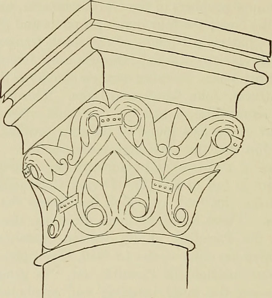 An illustration from Medieval architecture, its origins and development, with lists of monuments and bibliographies, 1909, leaf 235