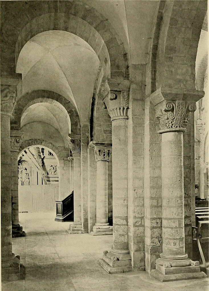 An illustration from Medieval architecture, its origins and development, with lists of monuments and bibliographies, 1909, leaf 24