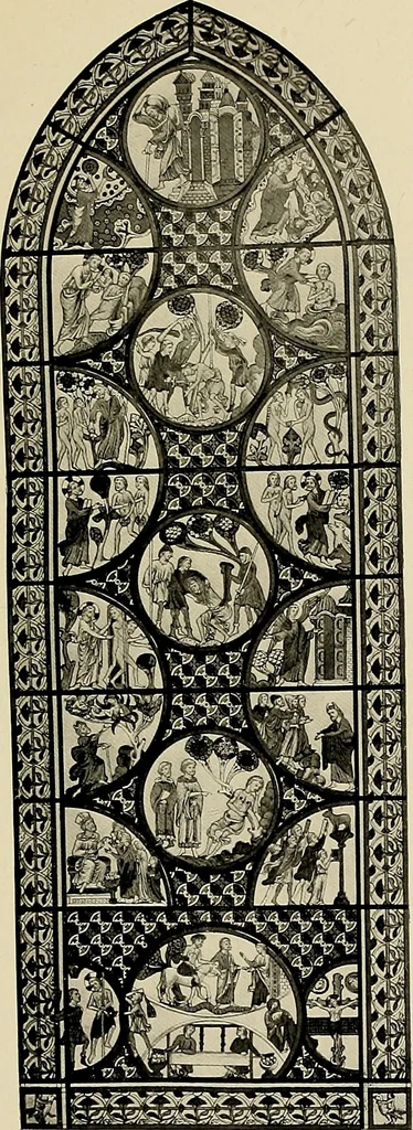 An illustration from Medieval architecture, its origins and development, with lists of monuments and bibliographies, 1909, leaf 244