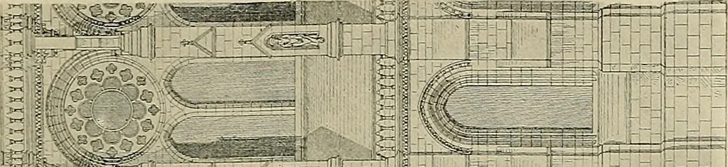 An illustration from Medieval architecture, its origins and development, with lists of monuments and bibliographies, 1909, leaf 372