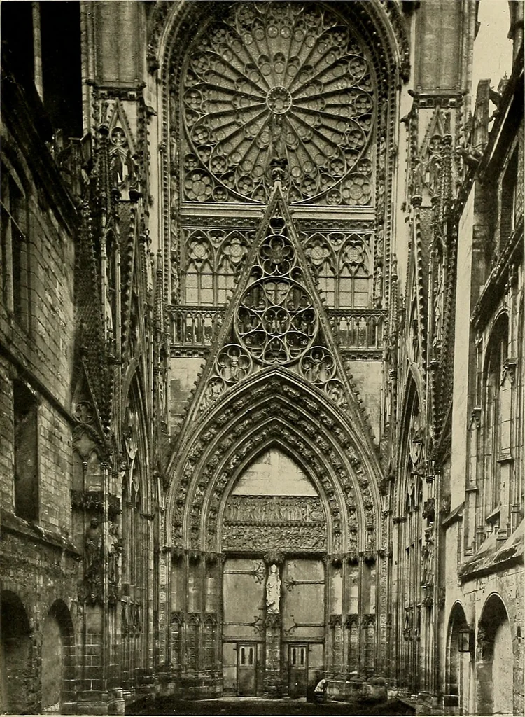 An illustration from Medieval architecture, its origins and development, with lists of monuments and bibliographies, 1909, leaf 400