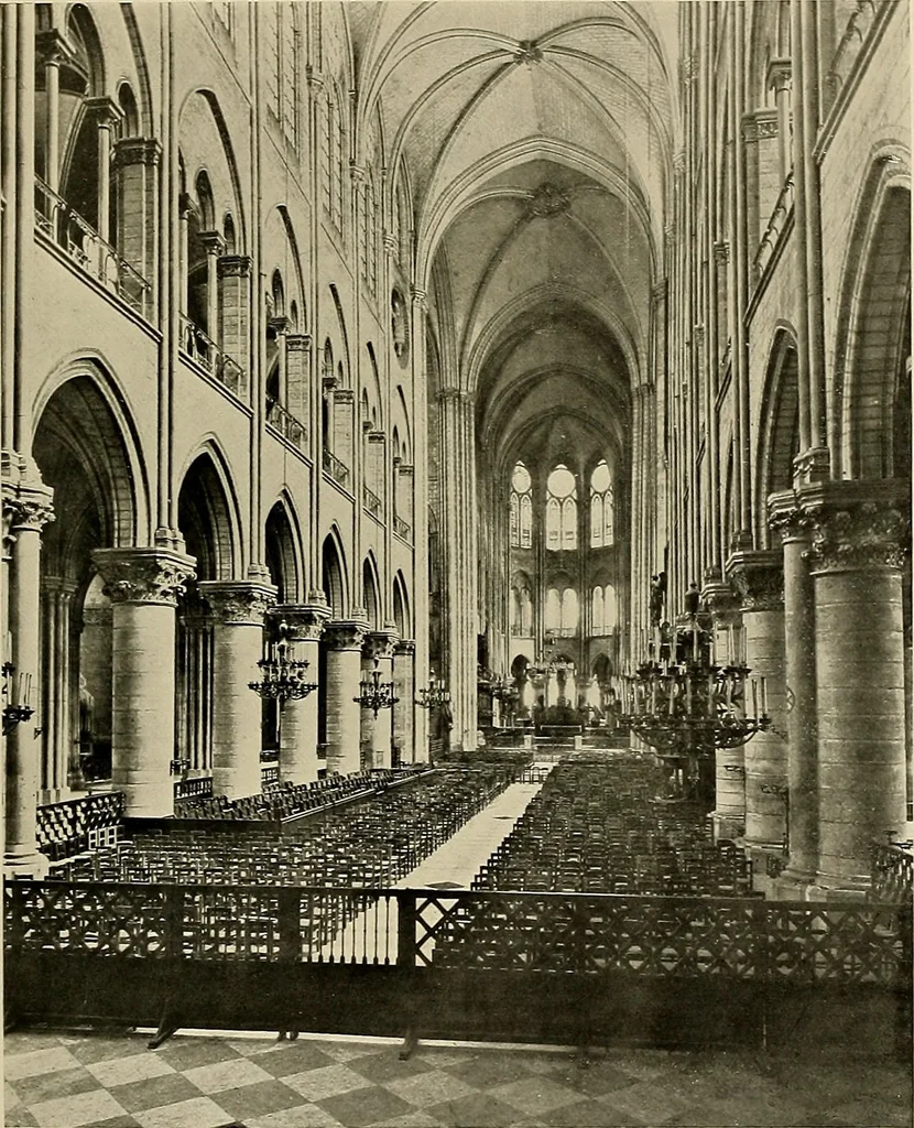 An illustration from Medieval architecture, its origins and development, with lists of monuments and bibliographies, 1909, leaf 404