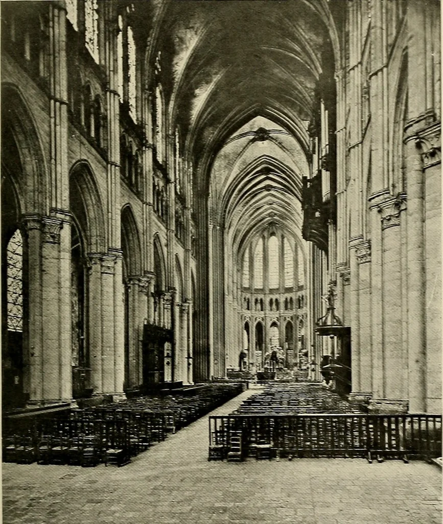 An illustration from Medieval architecture, its origins and development, with lists of monuments and bibliographies, 1909, leaf 410