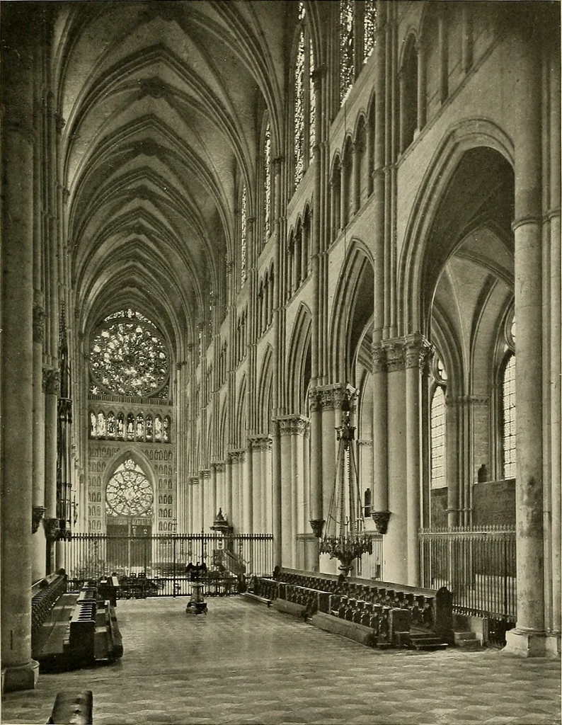 An illustration from Medieval architecture, its origins and development, with lists of monuments and bibliographies, 1909, leaf 412
