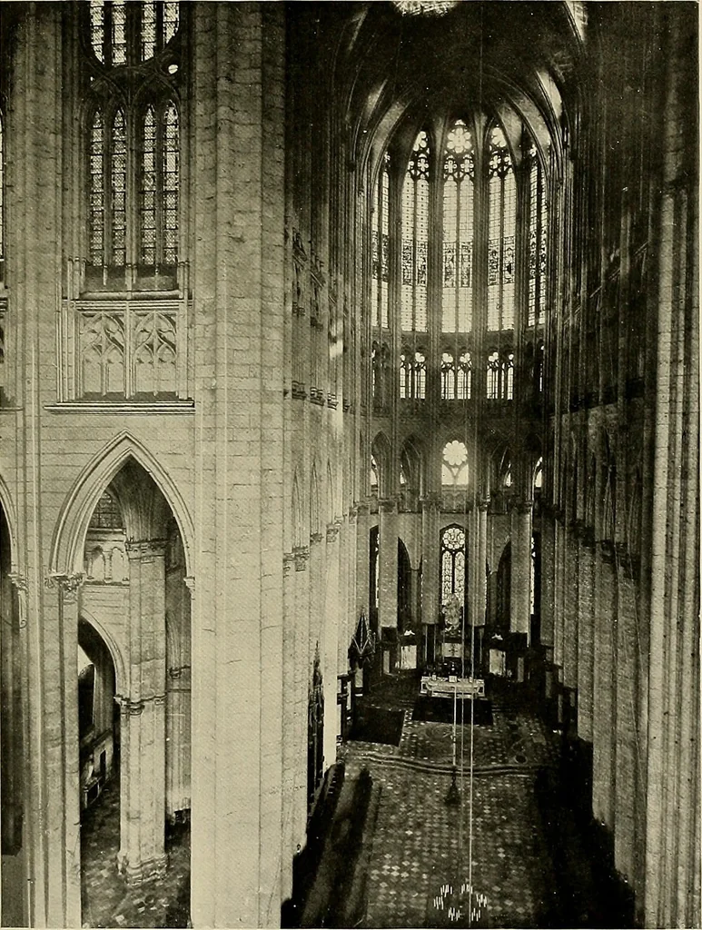 An illustration from Medieval architecture, its origins and development, with lists of monuments and bibliographies, 1909, leaf 416