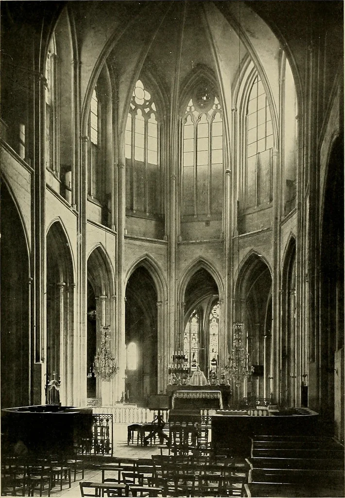An illustration from Medieval architecture, its origins and development, with lists of monuments and bibliographies, 1909, leaf 426