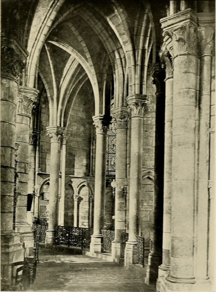 An illustration from Medieval architecture, its origins and development, with lists of monuments and bibliographies, 1909, leaf 444