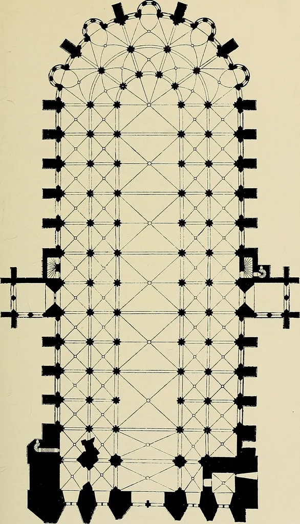 An illustration from Medieval architecture, its origins and development, with lists of monuments and bibliographies, 1909, leaf 448