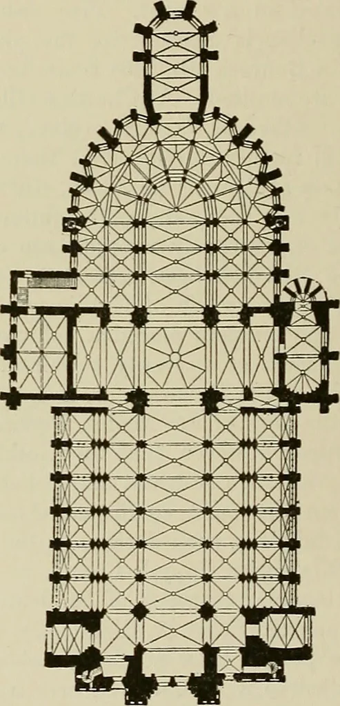 An illustration from Medieval architecture, its origins and development, with lists of monuments and bibliographies, 1909, leaf 451