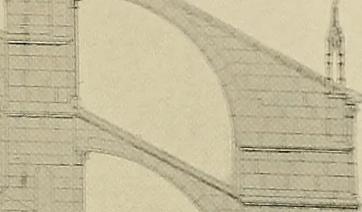 An illustration from Medieval architecture, its origins and development, with lists of monuments and bibliographies, 1909, leaf 454