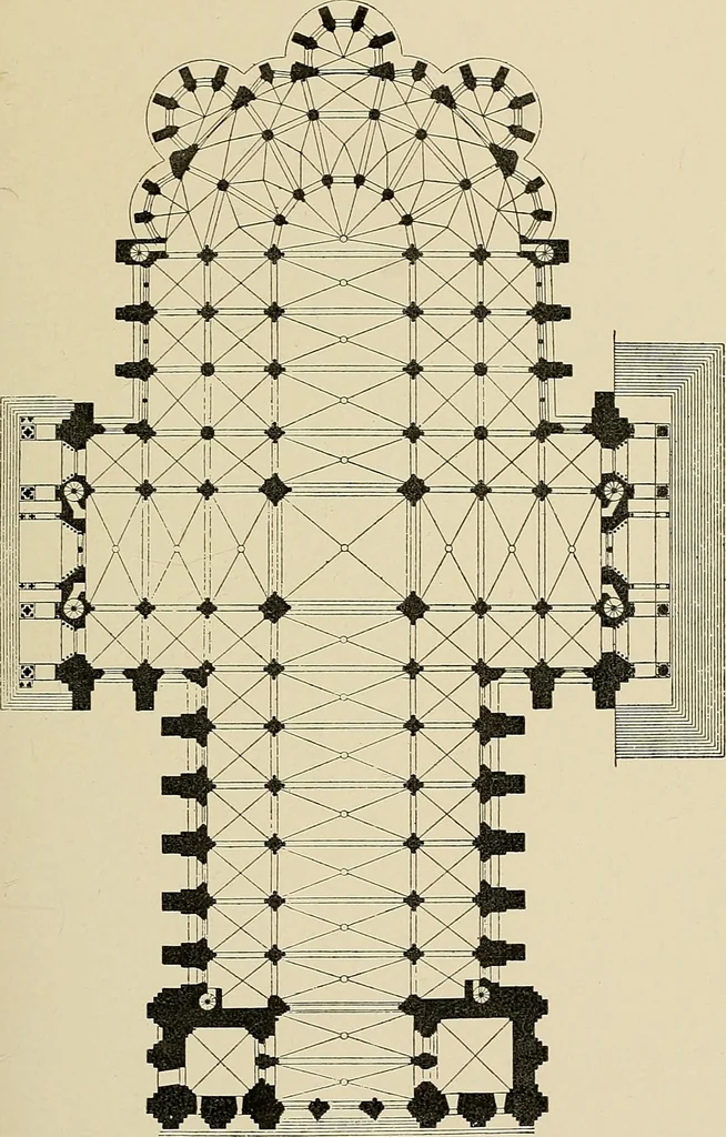 An illustration from Medieval architecture, its origins and development, with lists of monuments and bibliographies, 1909, leaf 458