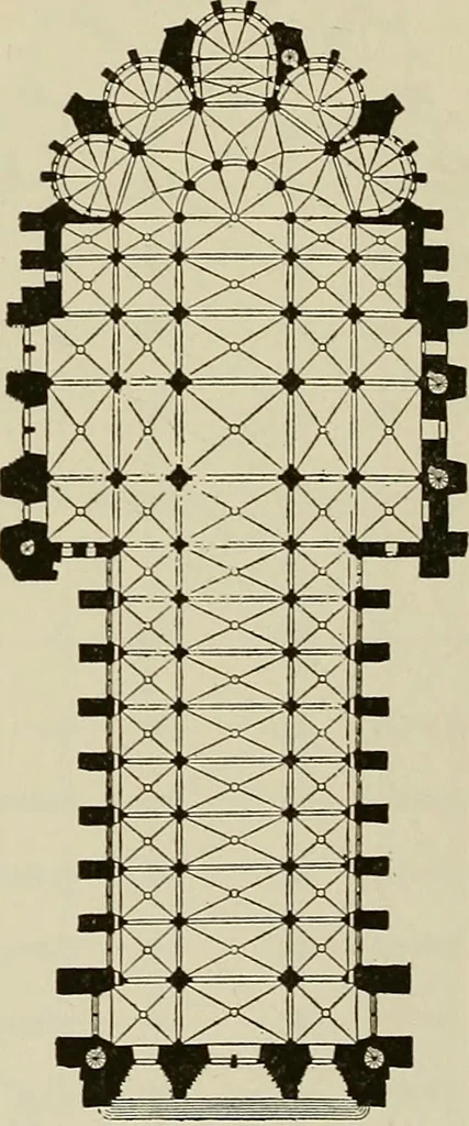 An illustration from Medieval architecture, its origins and development, with lists of monuments and bibliographies, 1909, leaf 461