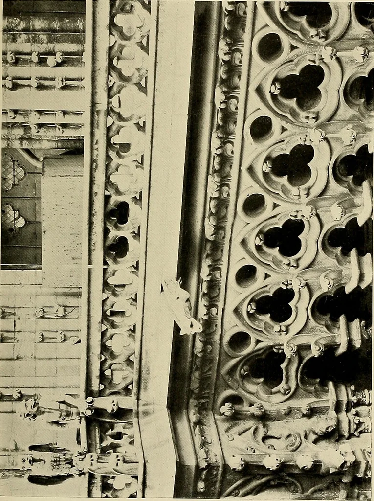 An illustration from Medieval architecture, its origins and development, with lists of monuments and bibliographies, 1909, leaf 480