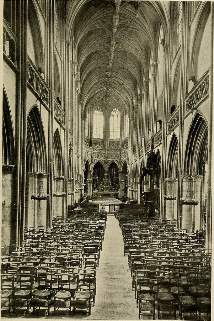 An illustration from Medieval architecture, its origins and development, with lists of monuments and bibliographies, 1909, leaf 482