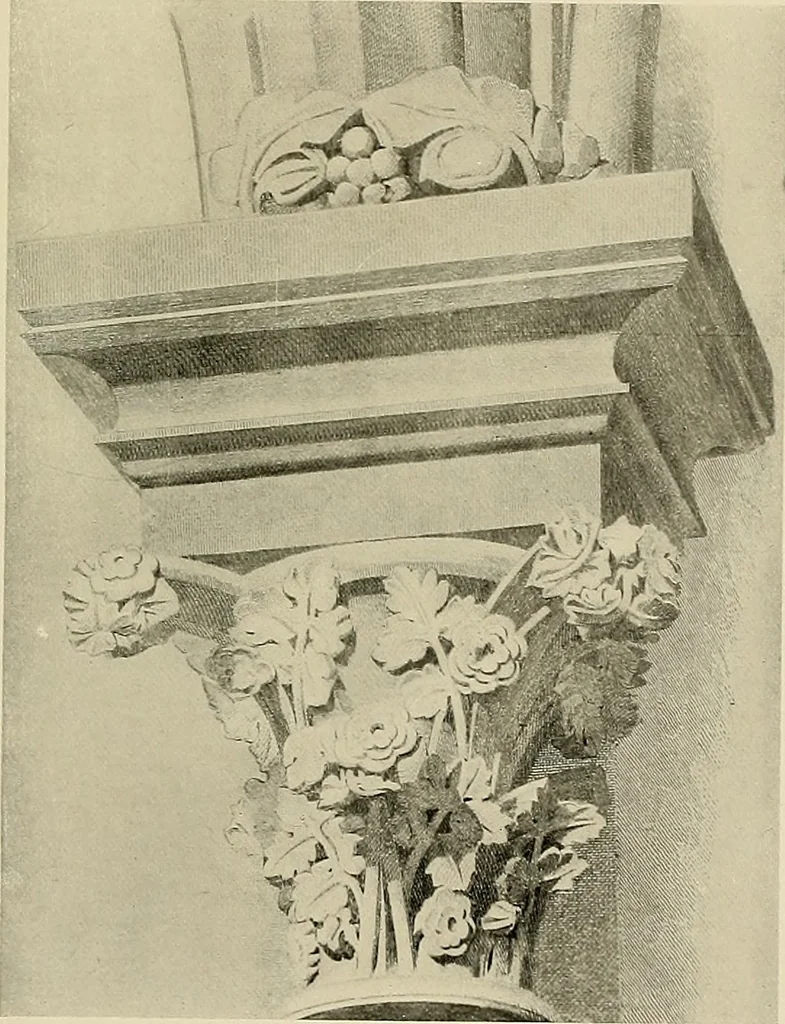 An illustration from Medieval architecture, its origins and development, with lists of monuments and bibliographies, 1909, leaf 492