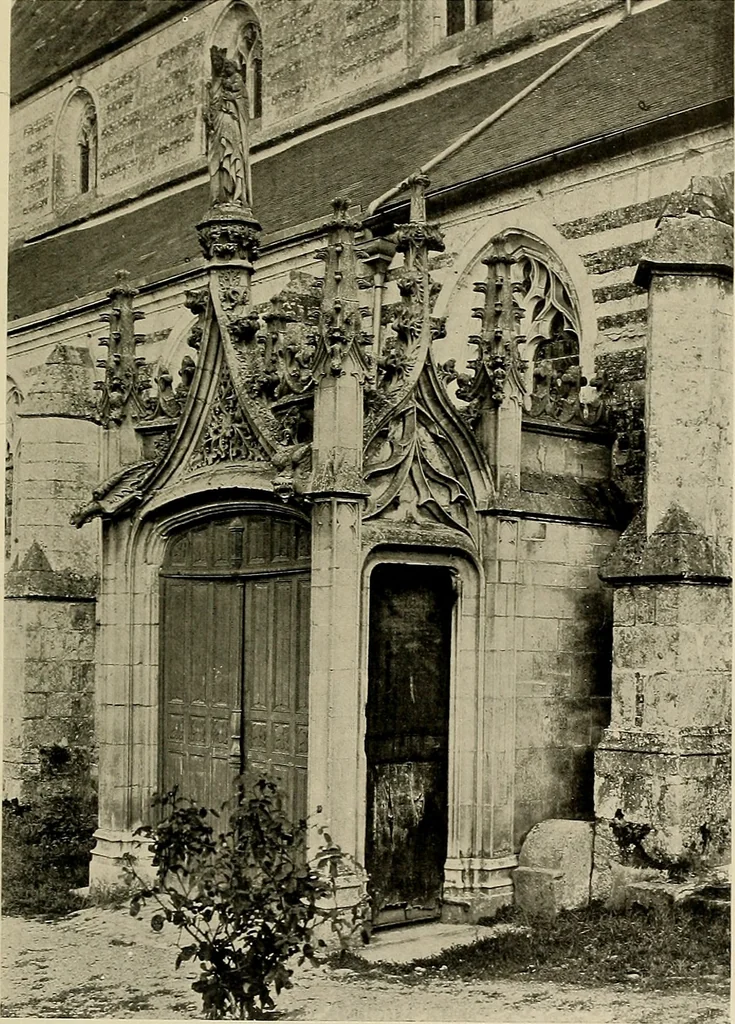 An illustration from Medieval architecture, its origins and development, with lists of monuments and bibliographies, 1909, leaf 576