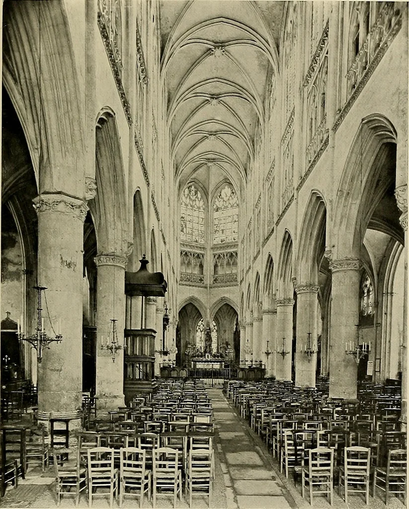 An illustration from Medieval architecture, its origins and development, with lists of monuments and bibliographies, 1909, leaf 586