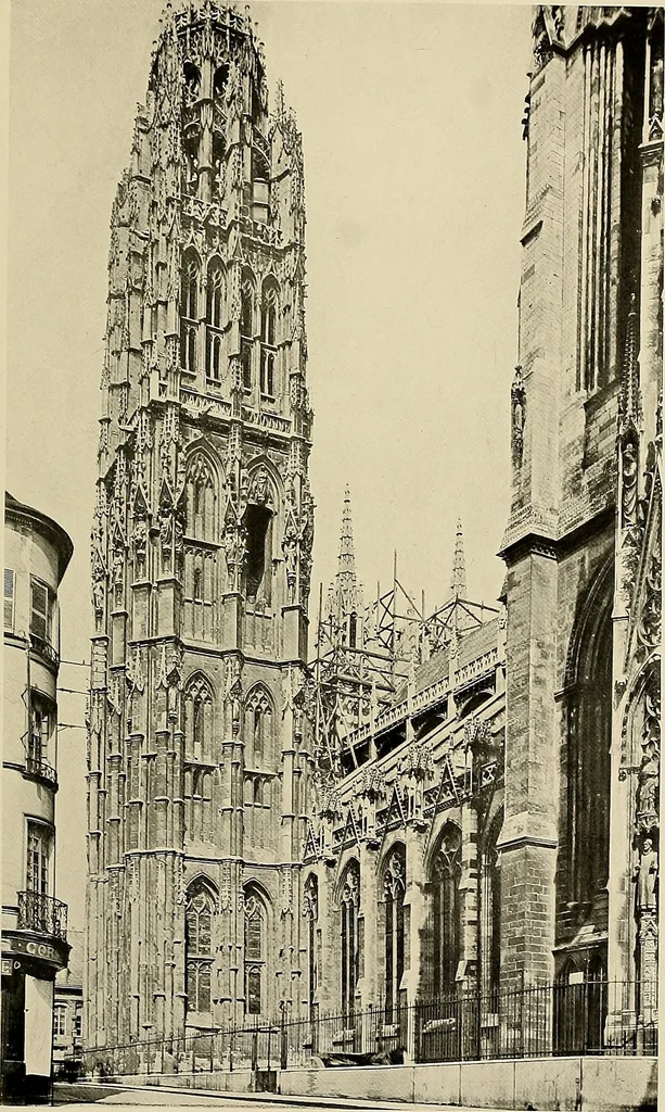 An illustration from Medieval architecture, its origins and development, with lists of monuments and bibliographies, 1909, leaf 590