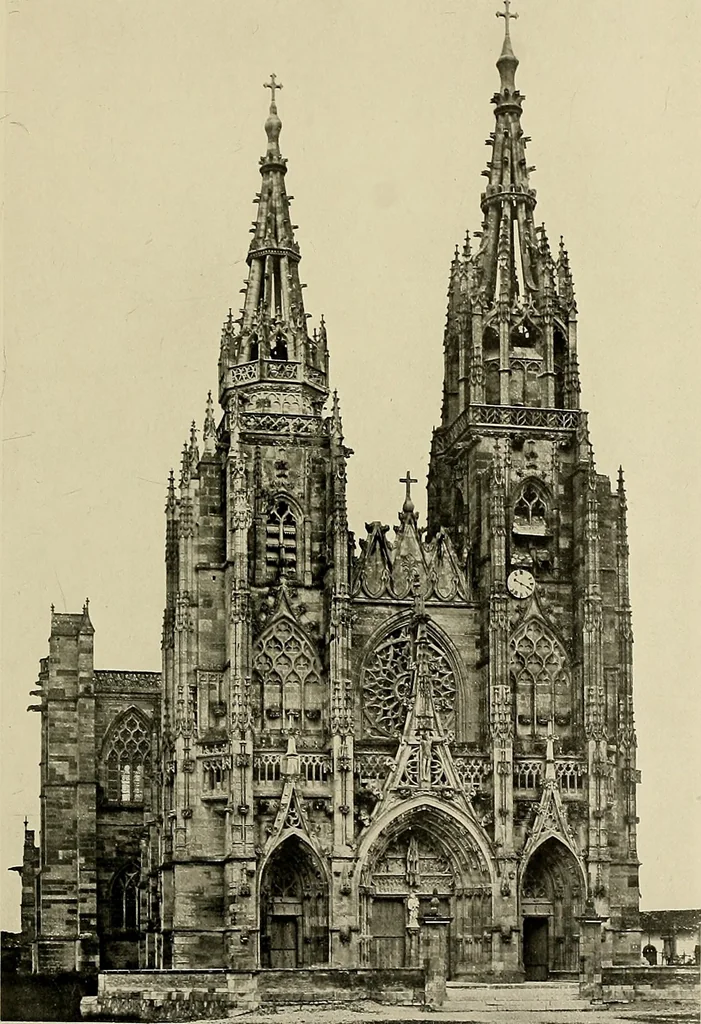 An illustration from Medieval architecture, its origins and development, with lists of monuments and bibliographies, 1909, leaf 598