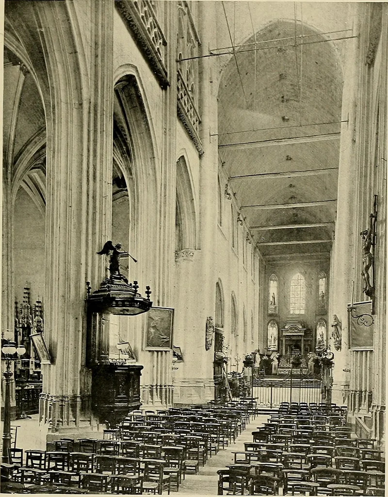 An illustration from Medieval architecture, its origins and development, with lists of monuments and bibliographies, 1909, leaf 610