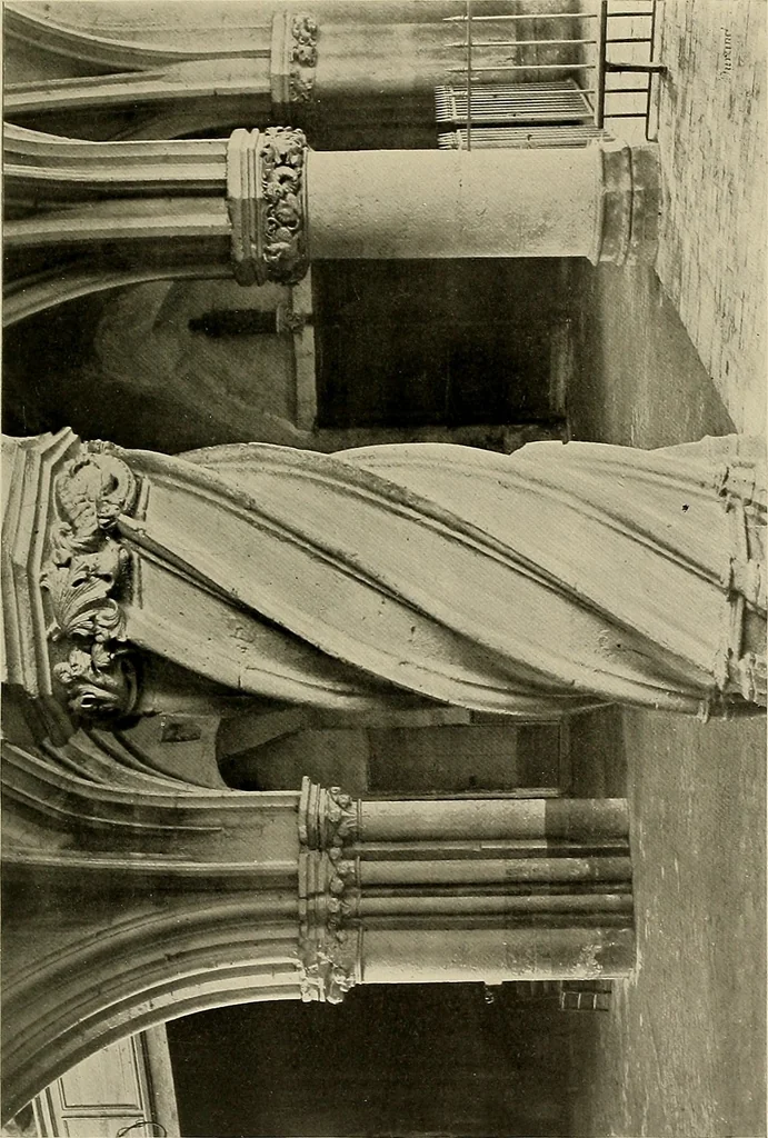 An illustration from Medieval architecture, its origins and development, with lists of monuments and bibliographies, 1909, leaf 626