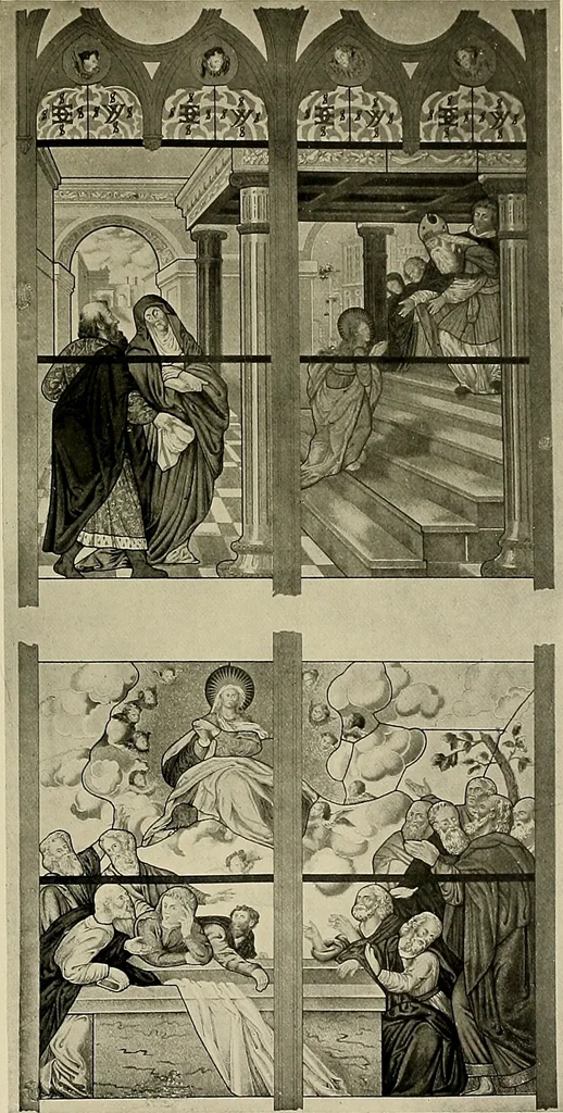 An illustration from Medieval architecture, its origins and development, with lists of monuments and bibliographies, 1909, leaf 630