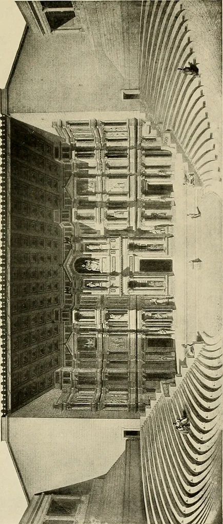 An illustration from Medieval architecture, its origins and development, with lists of monuments and bibliographies, 1909, leaf 112