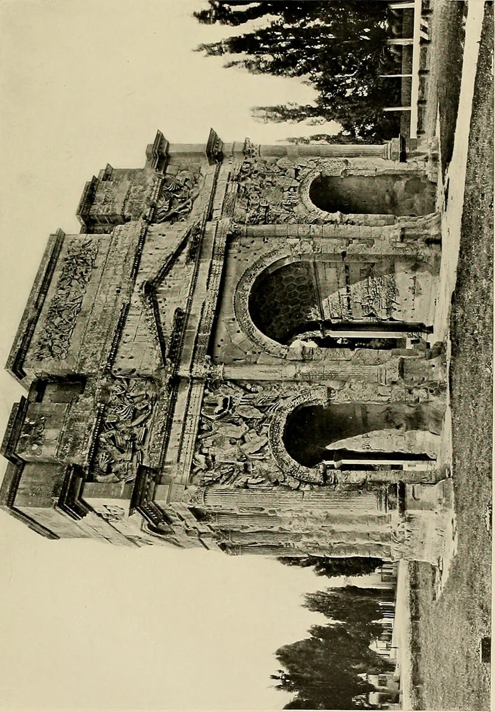 An illustration from Medieval architecture, its origins and development, with lists of monuments and bibliographies, 1909, leaf 114