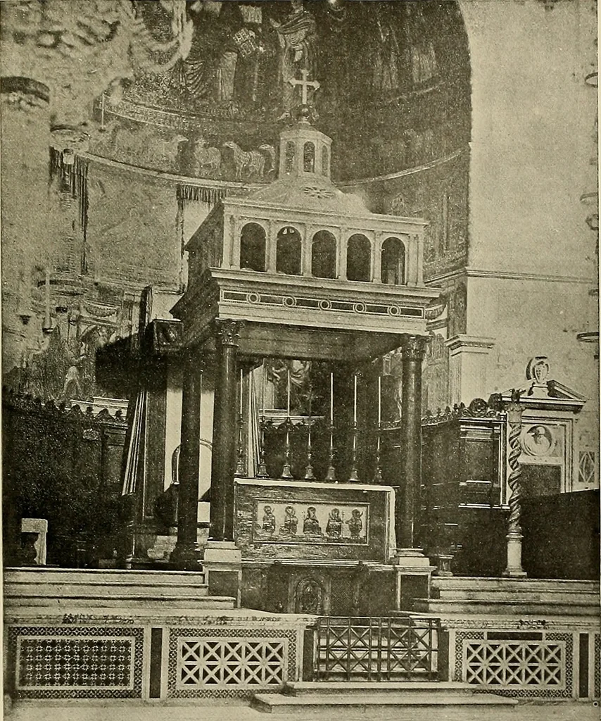 An illustration from Medieval architecture, its origins and development, with lists of monuments and bibliographies, 1909, leaf 148