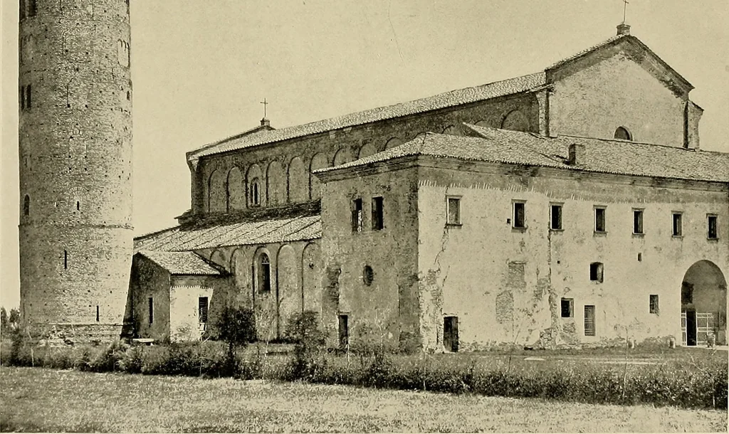 An illustration from Medieval architecture, its origins and development, with lists of monuments and bibliographies, 1909, leaf 156