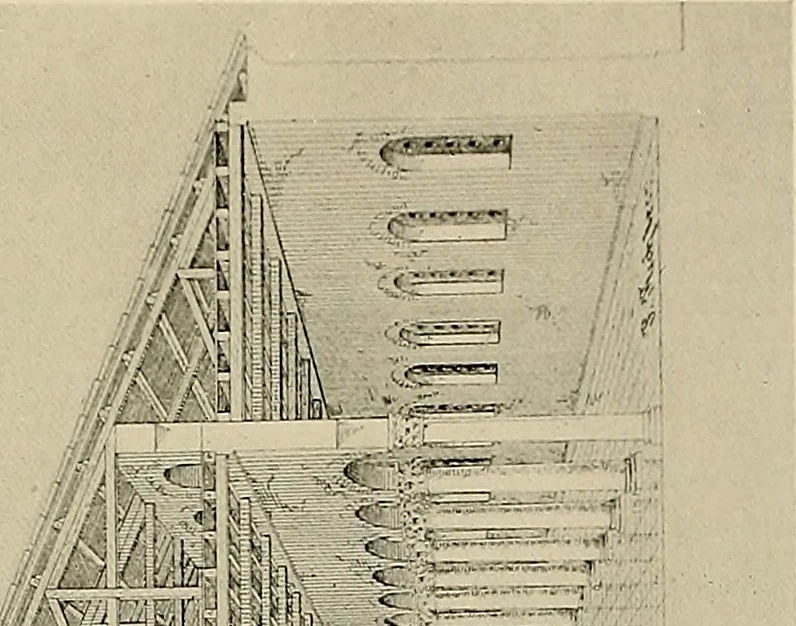 An illustration from Medieval architecture, its origins and development, with lists of monuments and bibliographies, 1909, leaf 160