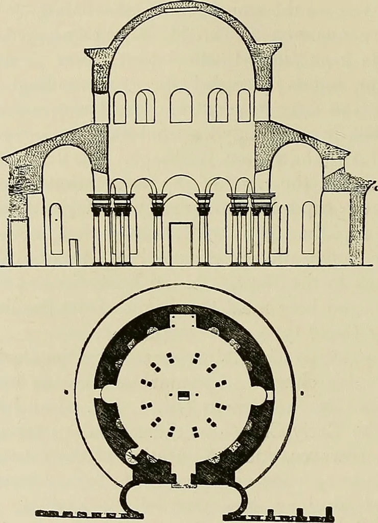 An illustration from Medieval architecture, its origins and development, with lists of monuments and bibliographies, 1909, leaf 165