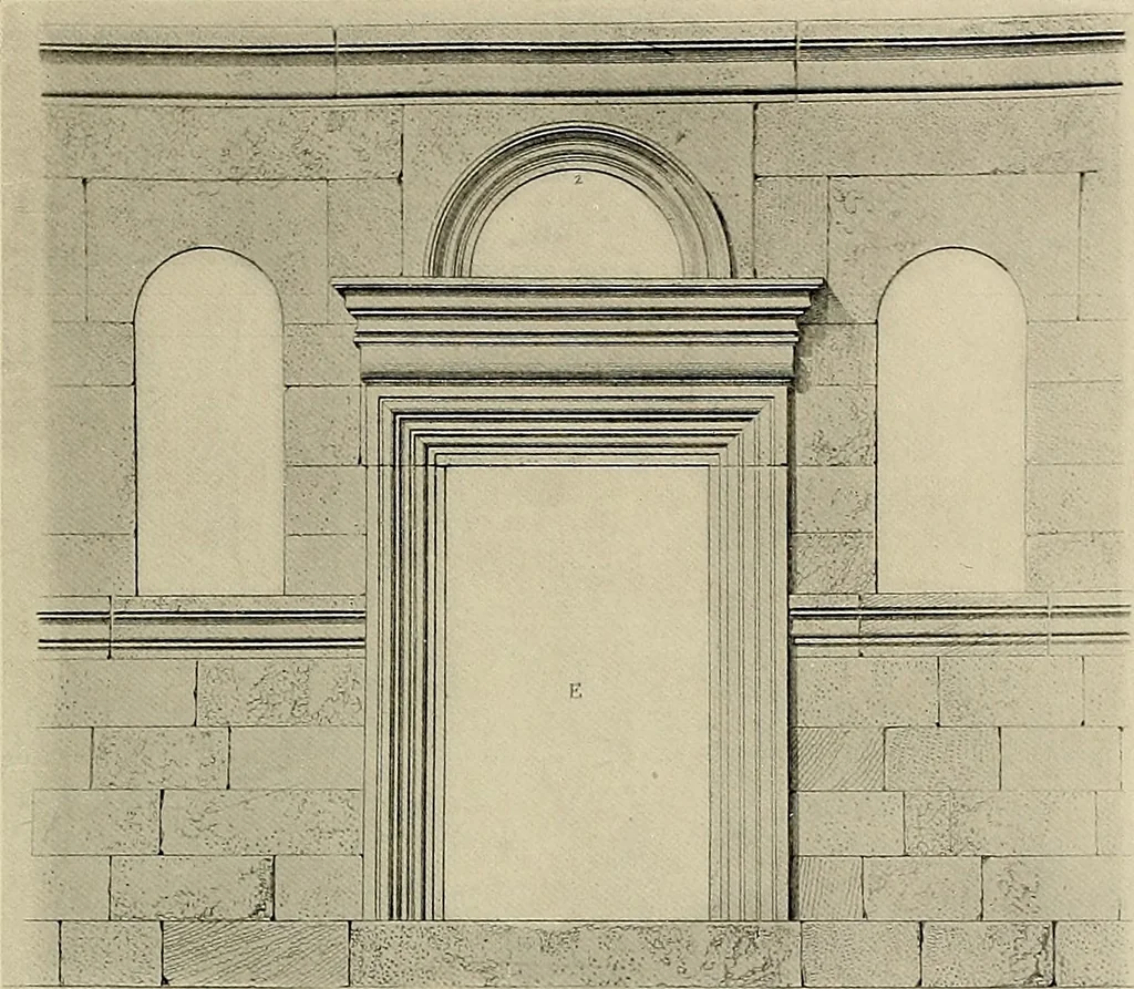 An illustration from Medieval architecture, its origins and development, with lists of monuments and bibliographies, 1909, leaf 192