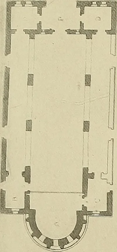 An illustration from Medieval architecture, its origins and development, with lists of monuments and bibliographies, 1909, leaf 196