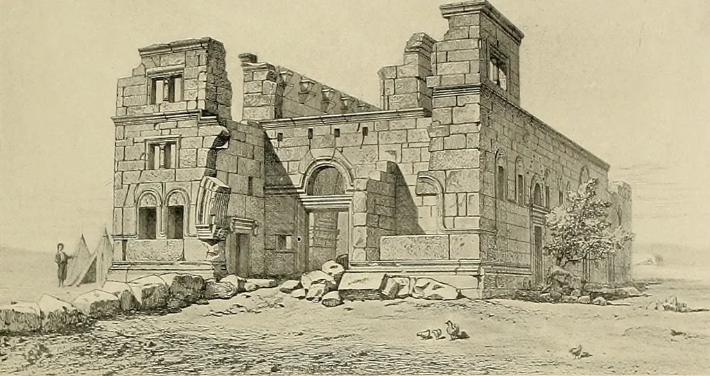 An illustration from Medieval architecture, its origins and development, with lists of monuments and bibliographies, 1909, leaf 198
