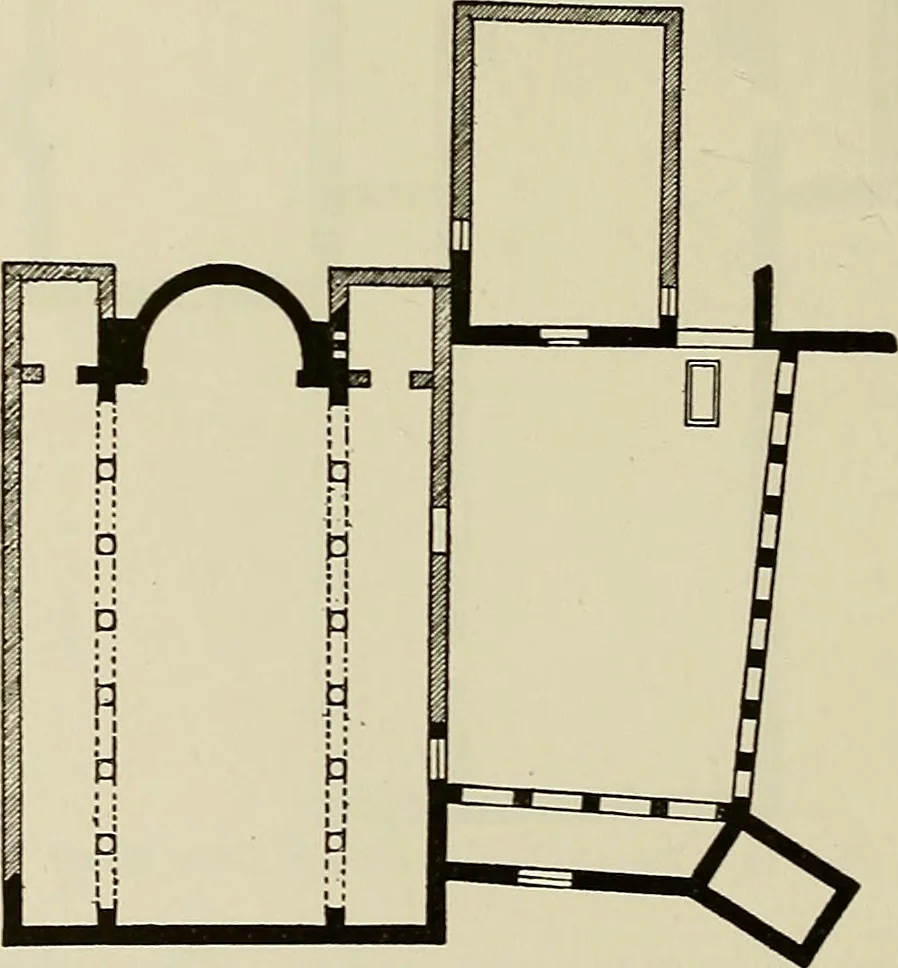 An illustration from Medieval architecture, its origins and development, with lists of monuments and bibliographies, 1909, leaf 201